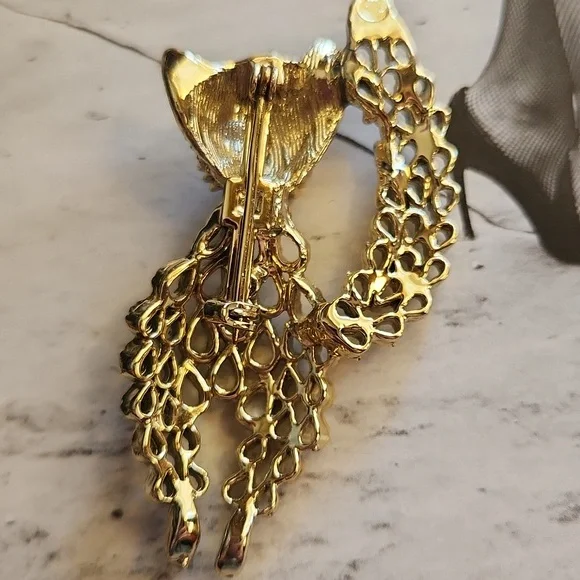 vintage cat brooch - Picture 4 of 9